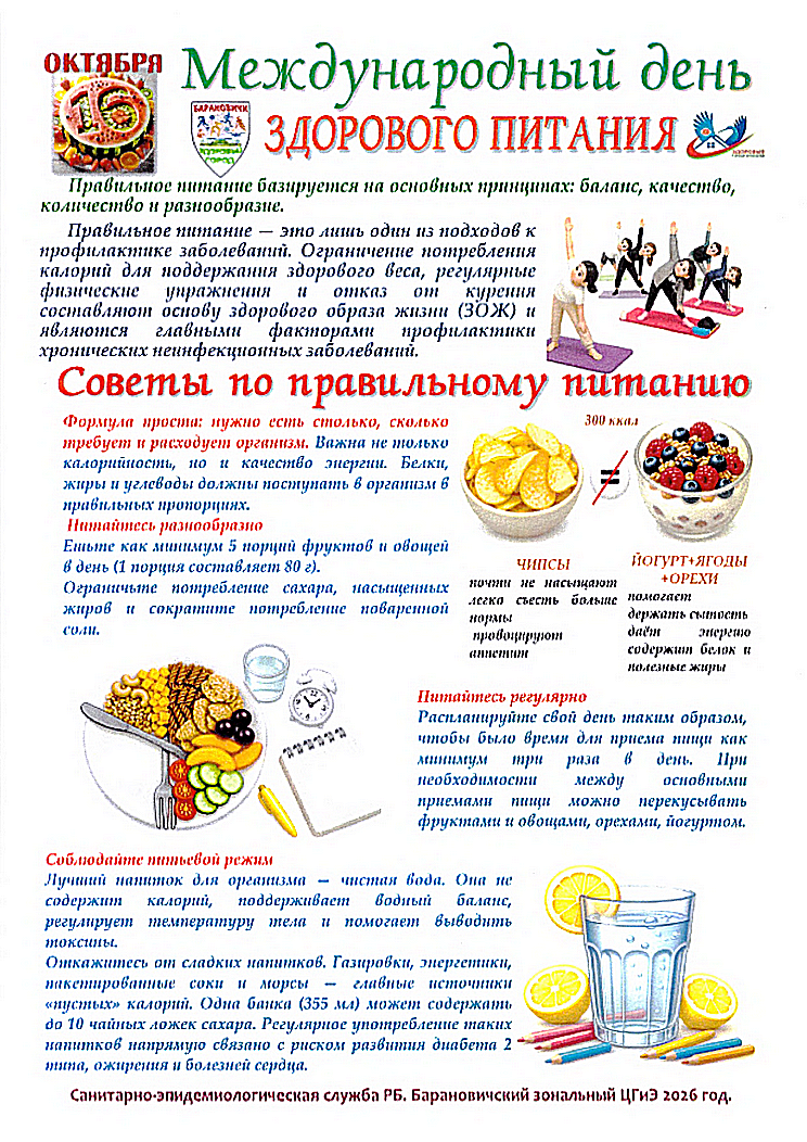 16 октября – международный день здорового питания